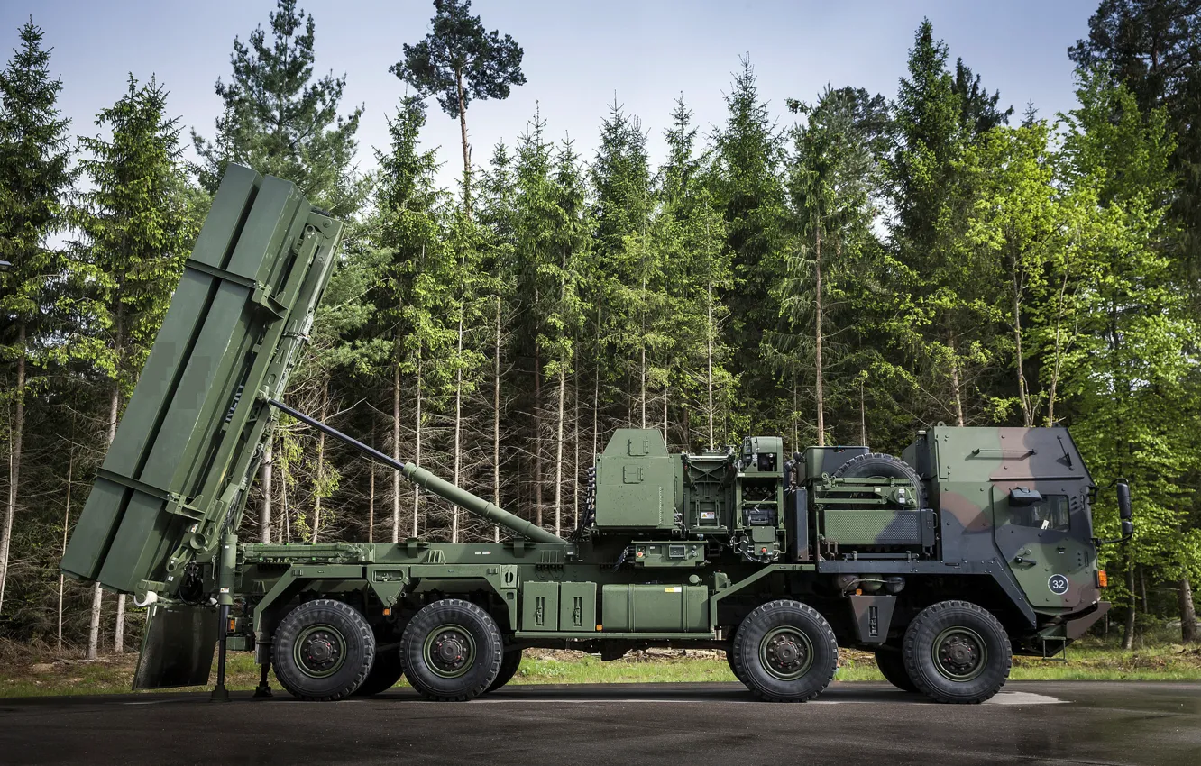 Photo wallpaper trees, system, air, defense, ground, Defense, home, MEADS