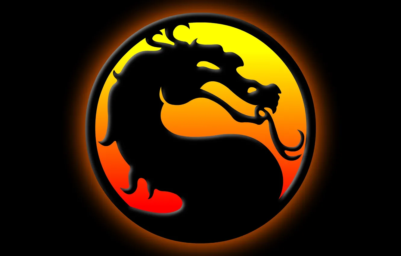 Photo wallpaper background, dragon, symbol, profile, Mortal Kombat, Dragon Logo