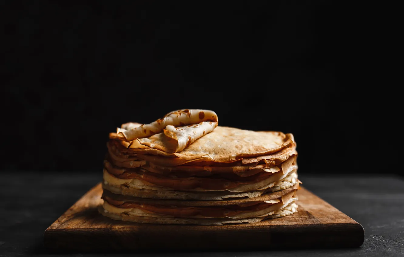 Photo wallpaper dark, rustic, delicious, traditional, Tuesday, blini, hospitality