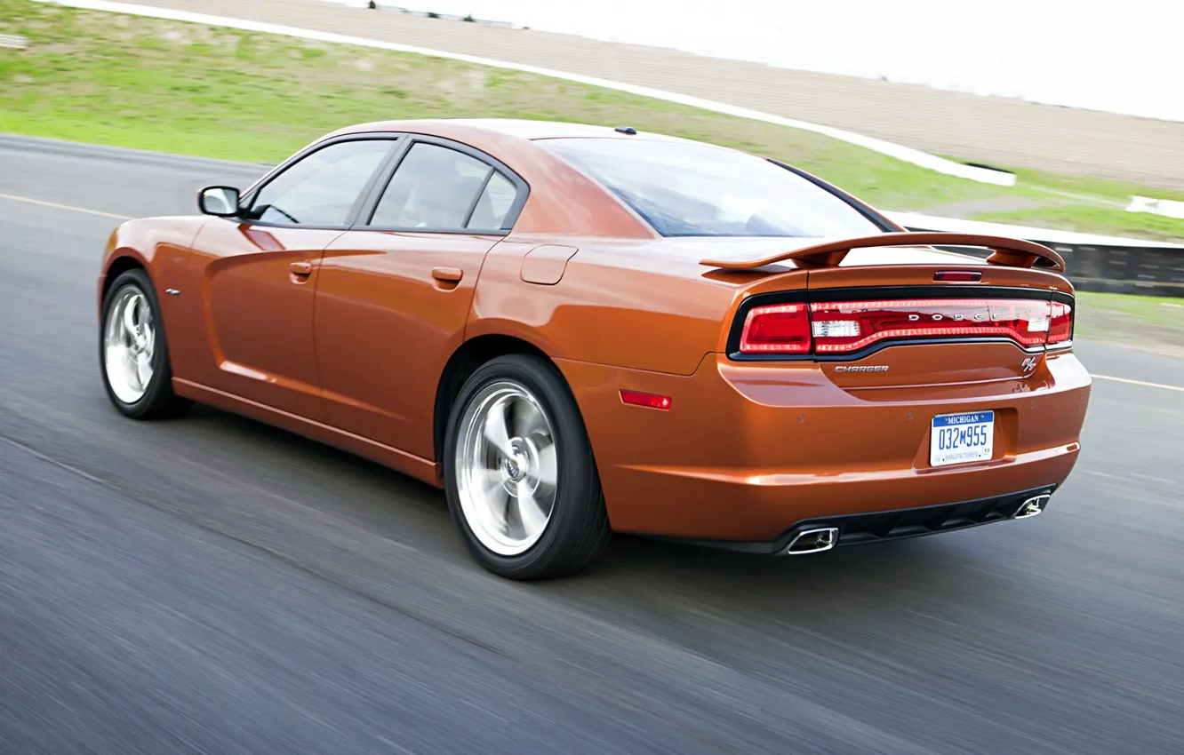 Photo wallpaper road, Dodge, Charger