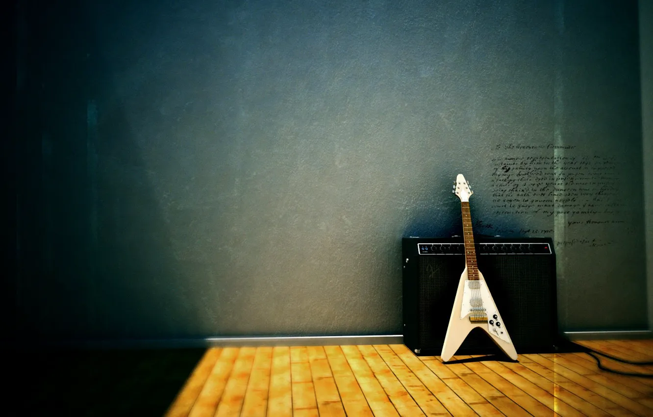 Photo wallpaper guitar, column, Gibson