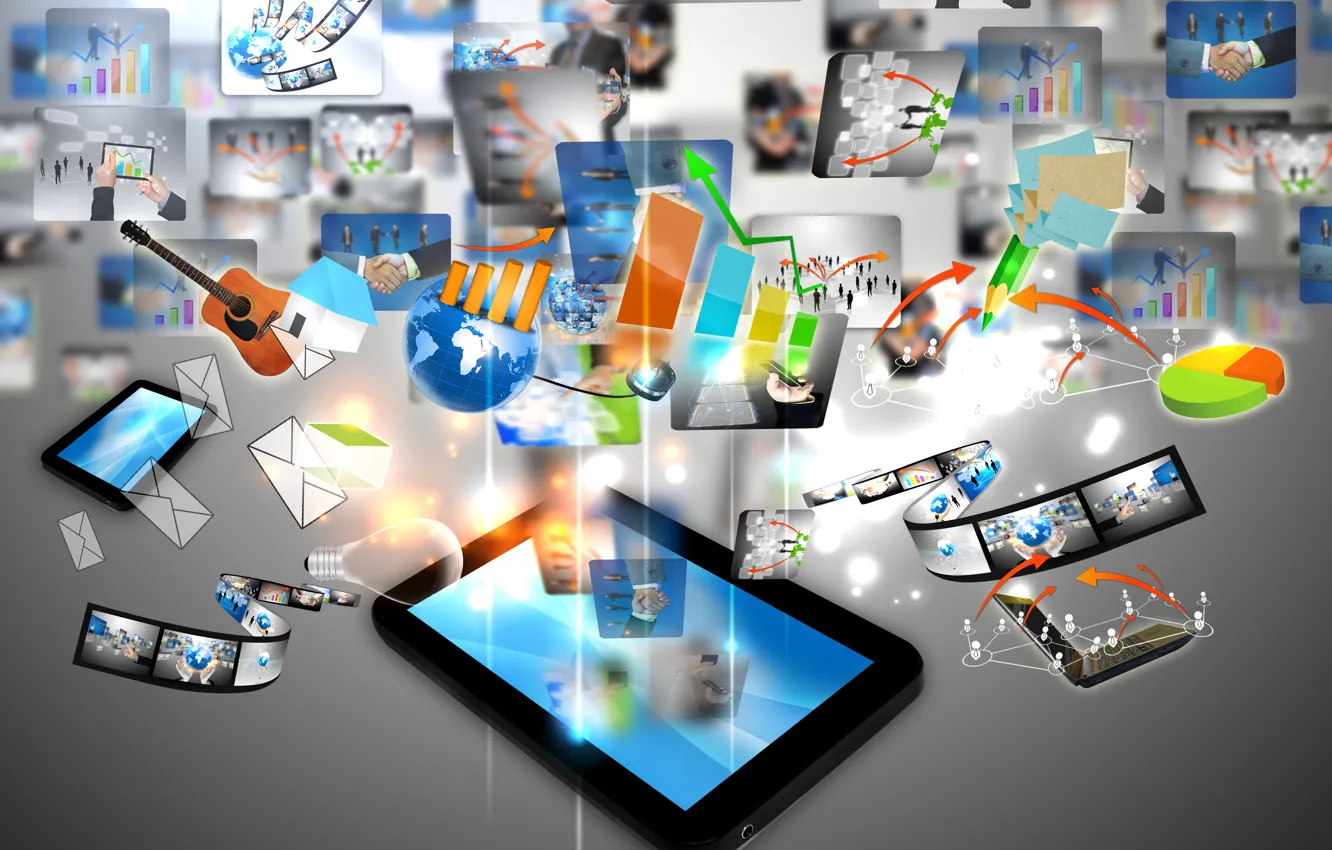 Photo wallpaper technology, tablet, sensor, innovation