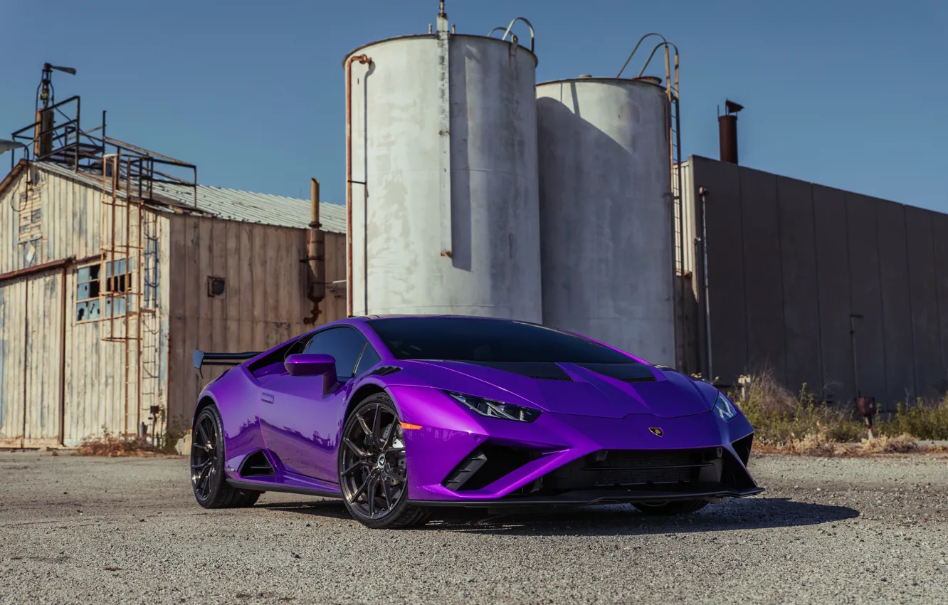 Photo wallpaper Lamborghini, Purple, VAG, Huracan, Sight, 3/4