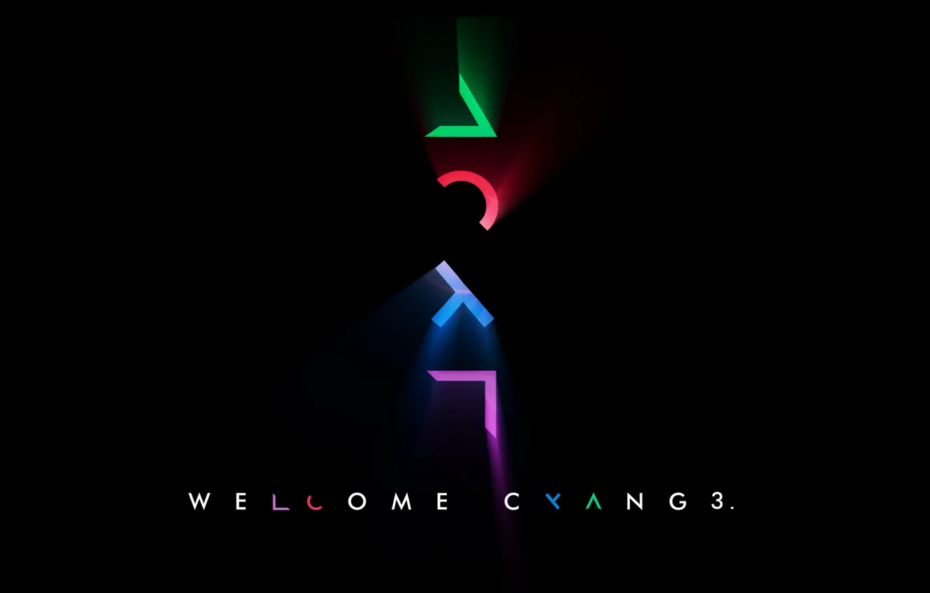 Photo wallpaper circles, color, neon, squares, cross, triangle, PlayStation