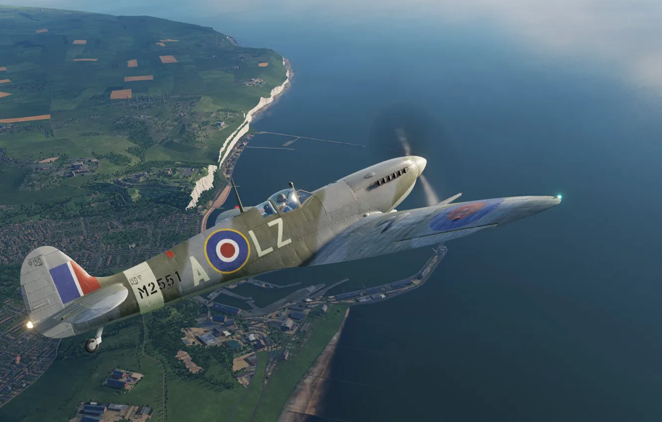 Photo wallpaper Britain, Spitfire Mk. IXc, Frontline fighter, Reginald Joseph Mitchell