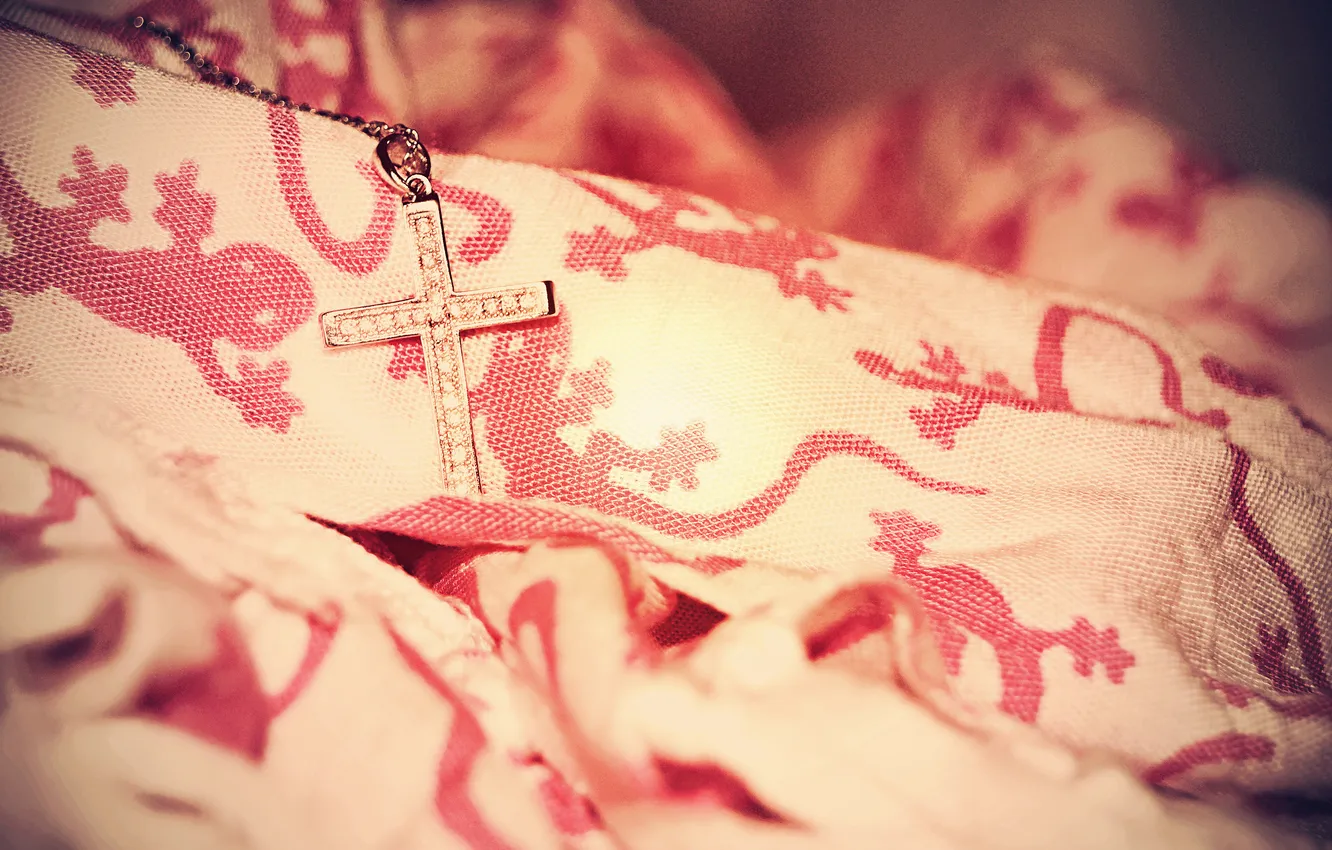 Photo wallpaper decoration, cross, suspension