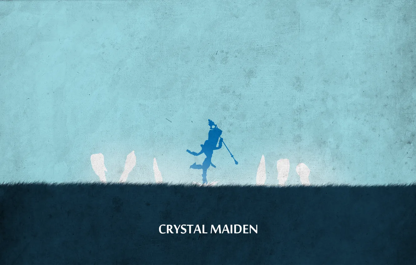 Photo wallpaper ice, Valve, blue, Crystal Maiden, dota 2, Minimalism, sheron1030