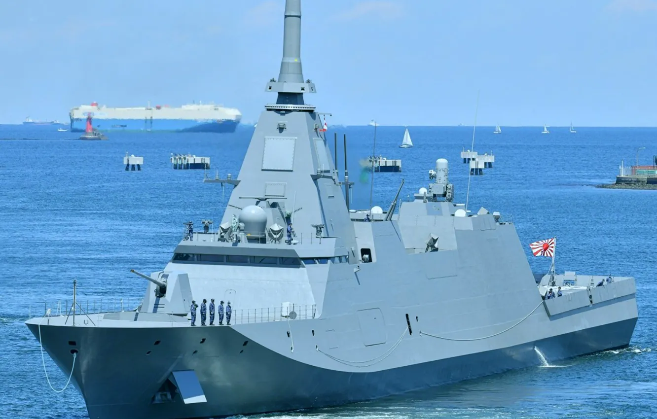 Photo wallpaper Japan, frigate, Mogami