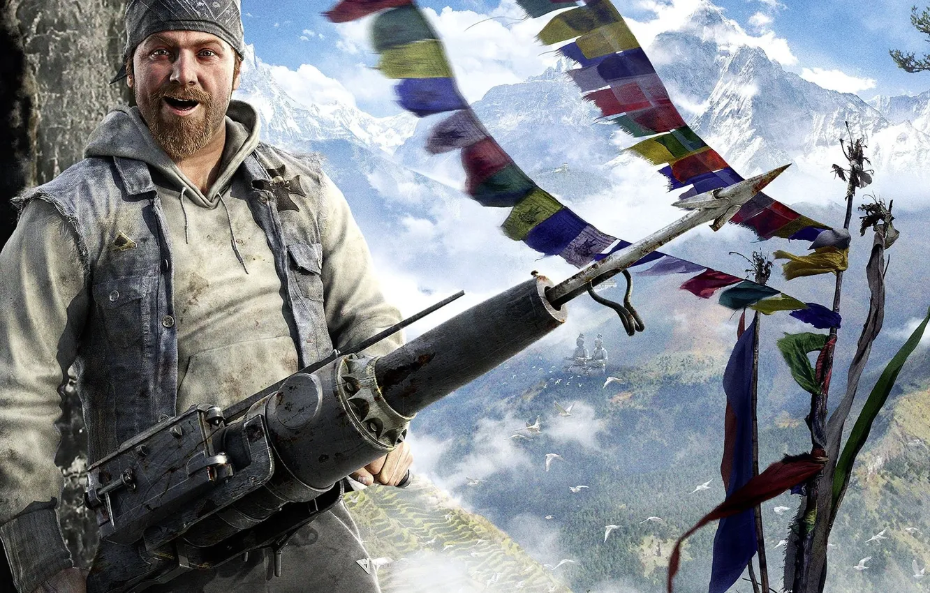 Photo wallpaper mountains, Harpoon, Ubisoft, Far Cry 4, Kyrat