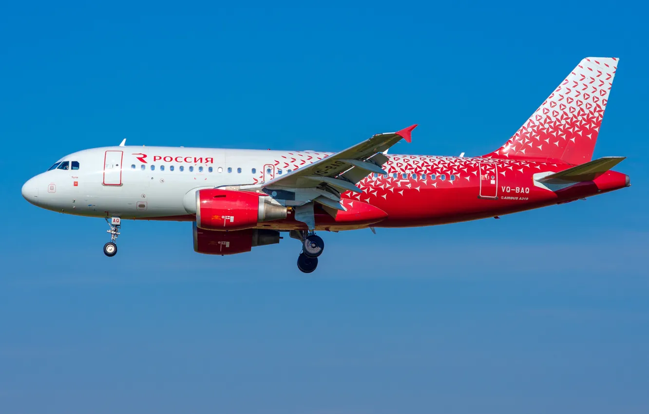 Photo wallpaper Airbus, Russian Airlines, A319-100