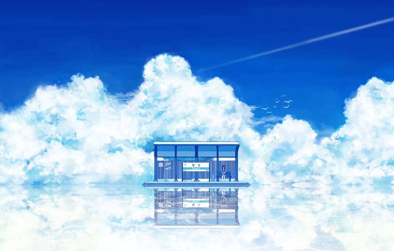 Photo wallpaper Water, Summer, Anime