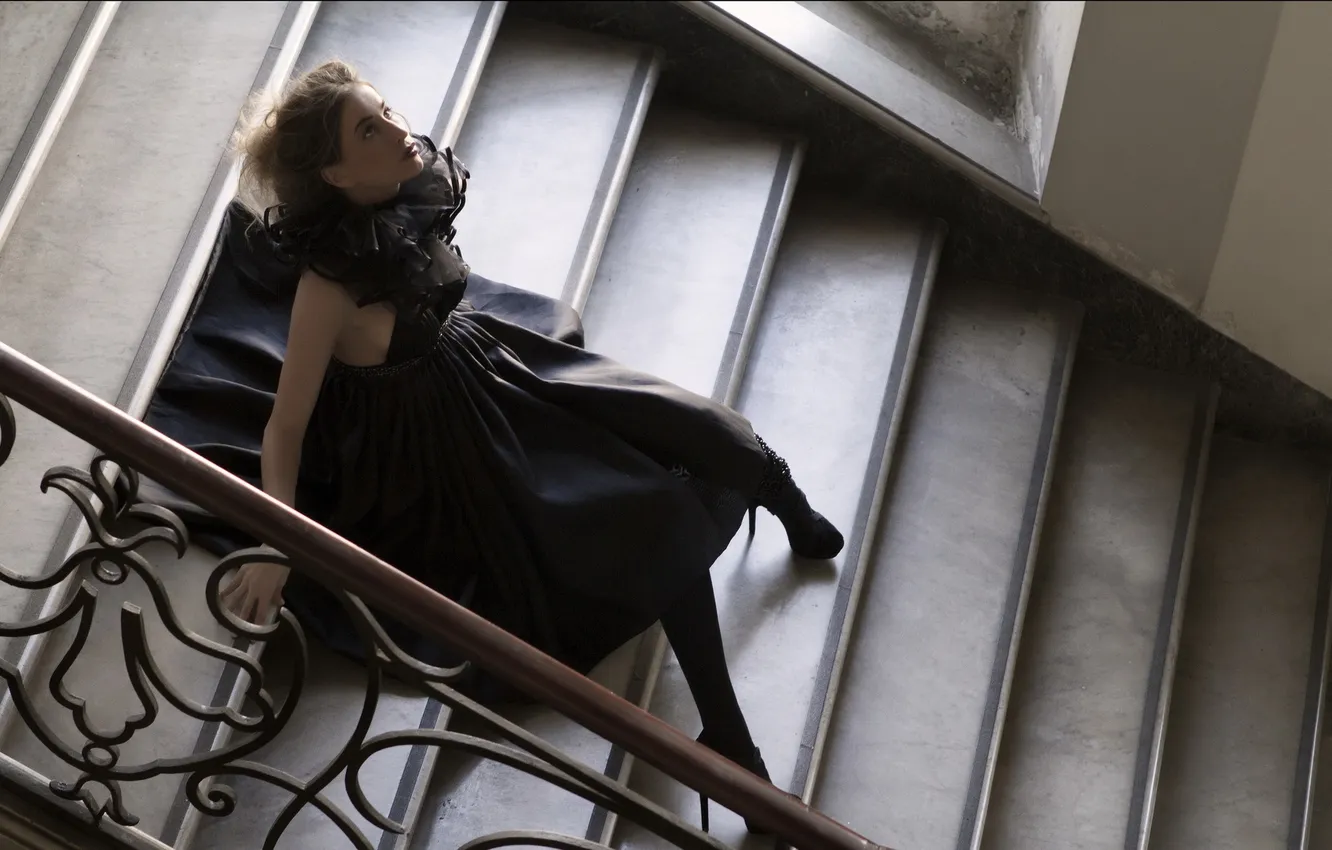 Photo wallpaper girl, background, stage