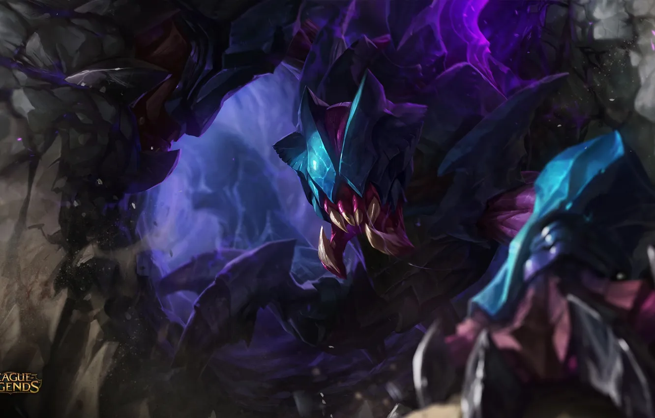 Photo wallpaper art, League of Legends, moba, Rek'Sai, Void Burrower