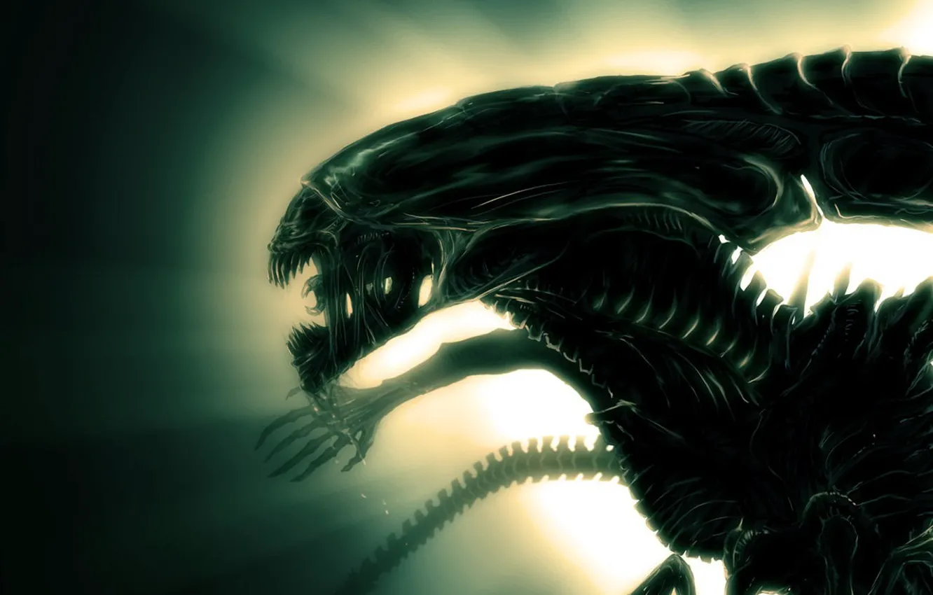 Photo wallpaper light, monster, Stranger, alien