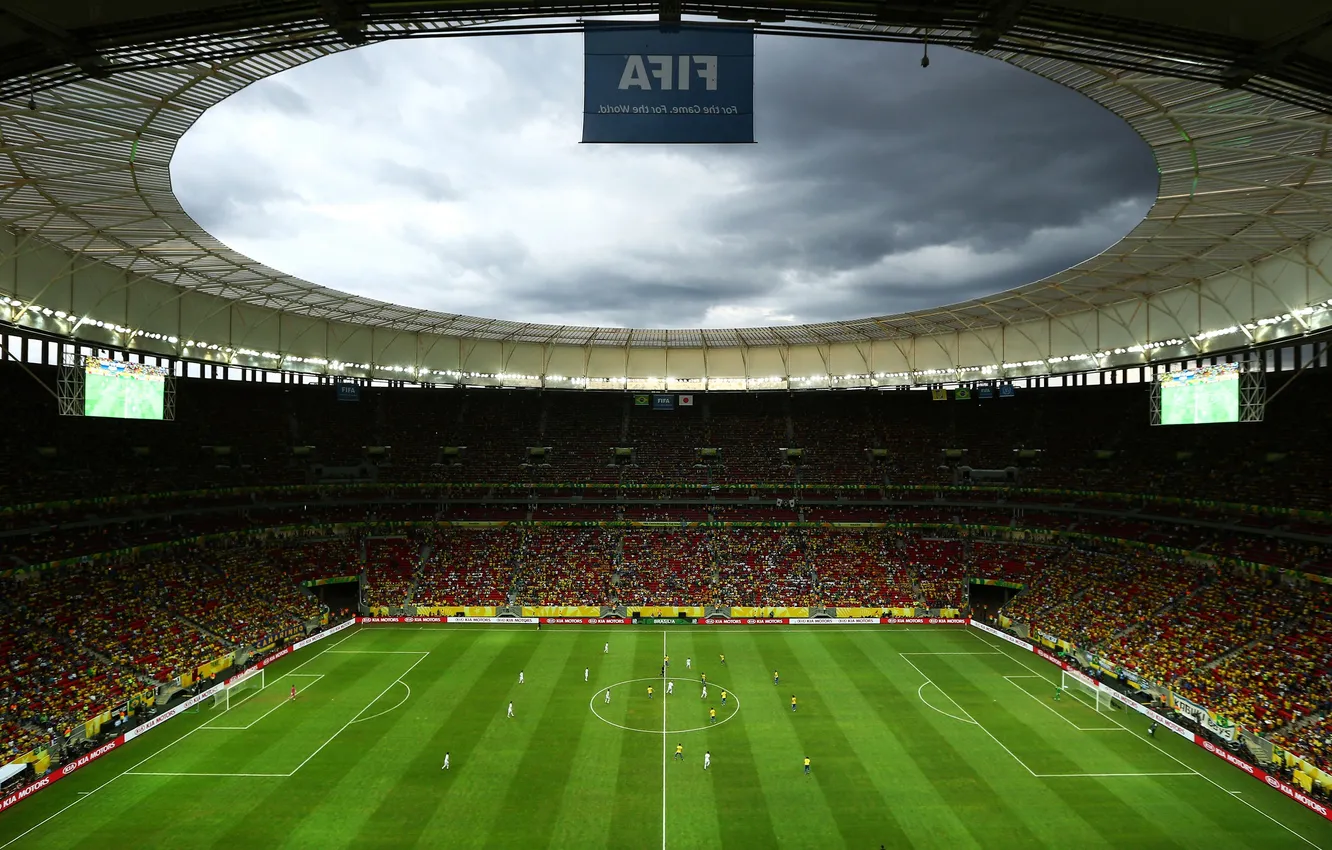 Photo wallpaper Brazil, match, Brazil, Brasilia National Stadium, FIFA Confederations Cup, National Stadium Brasilia, FIFA Confederations Cup, …