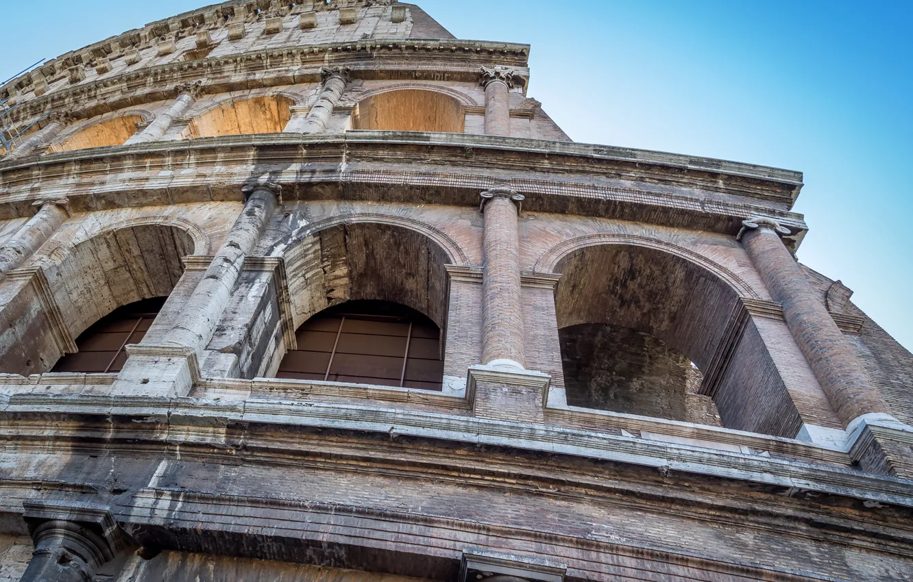 Photo wallpaper the sky, architecture, Colosseum, Italy, Rome