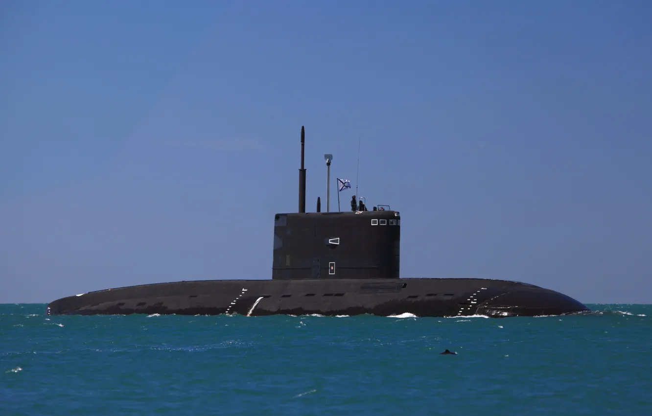 Photo wallpaper sea, boat, black, submarine, underwater, Novorossiysk, diesel
