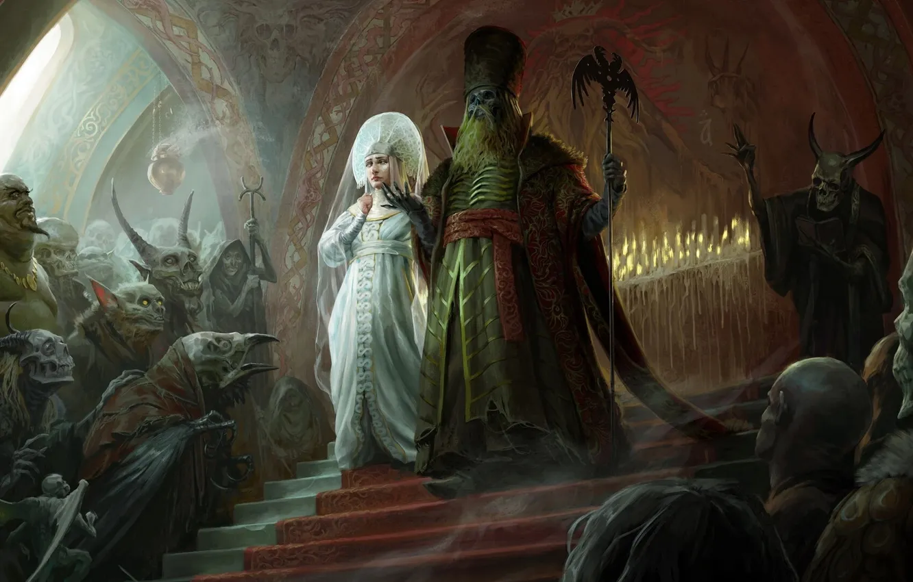 Photo wallpaper being, fantasy, hall