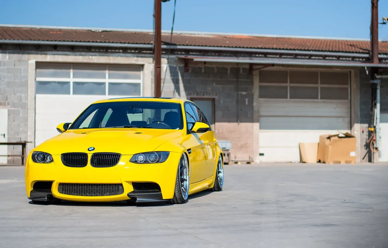 Photo wallpaper E90, Dakar Yellow, M3