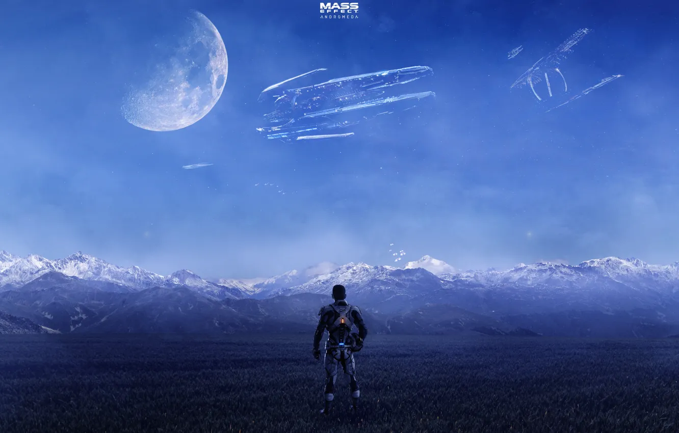 Photo wallpaper people, planet, the suit, mass effect, bioware, andromeda, ryder, mass effect andromeda