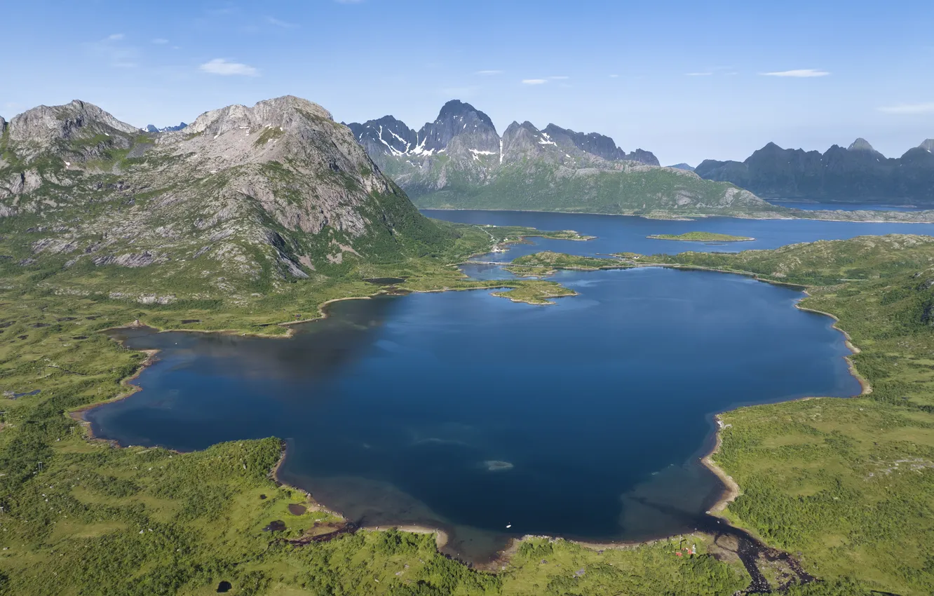 Photo wallpaper landscape, nature, beauty, panorama, lake mountain
