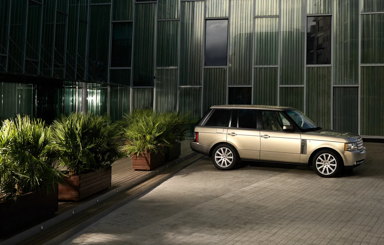 Photo wallpaper the evening, Range Rover, mansion