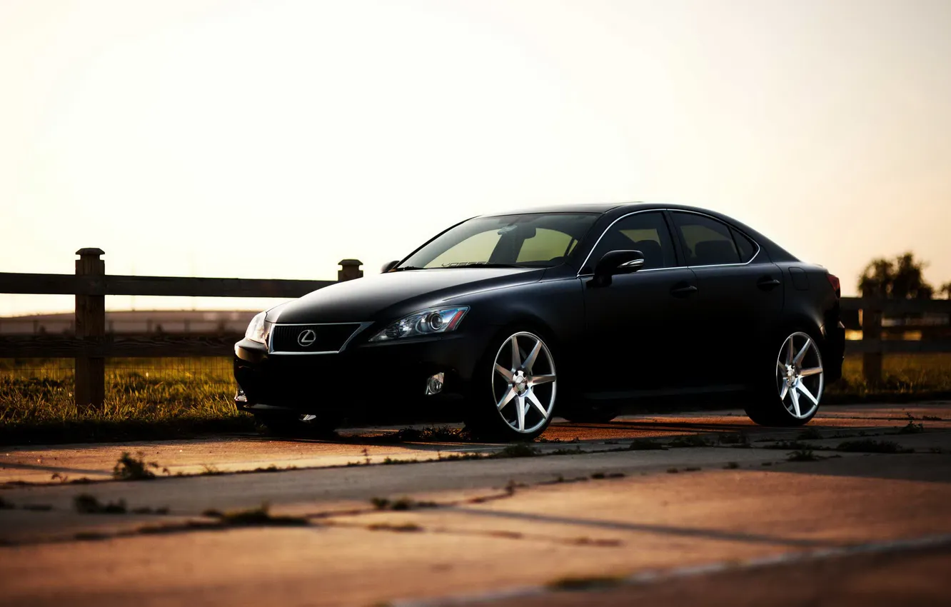 Photo wallpaper car, auto, black, sedan, Lexus, lexus is, auto wallpaper