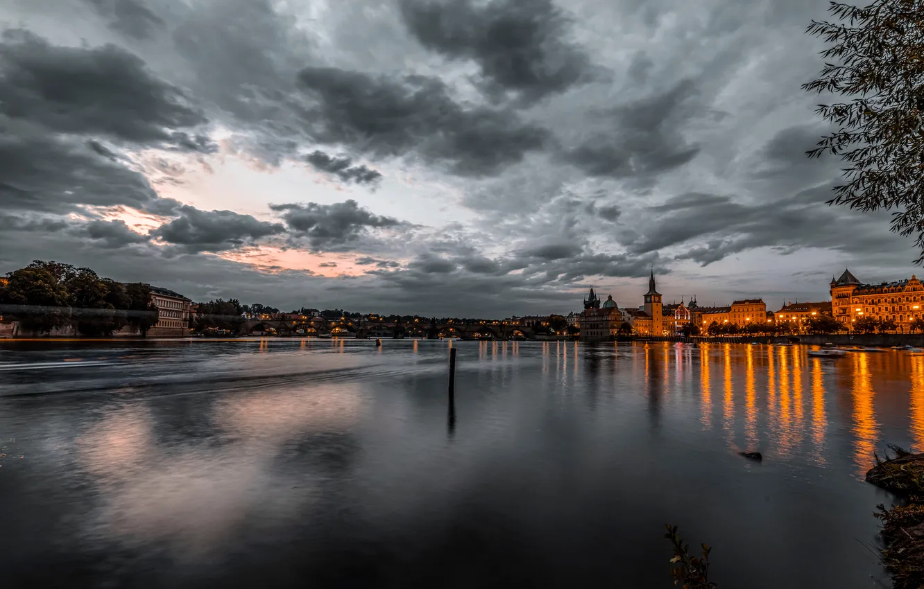 Photo wallpaper the evening, Prague, Czech Republic