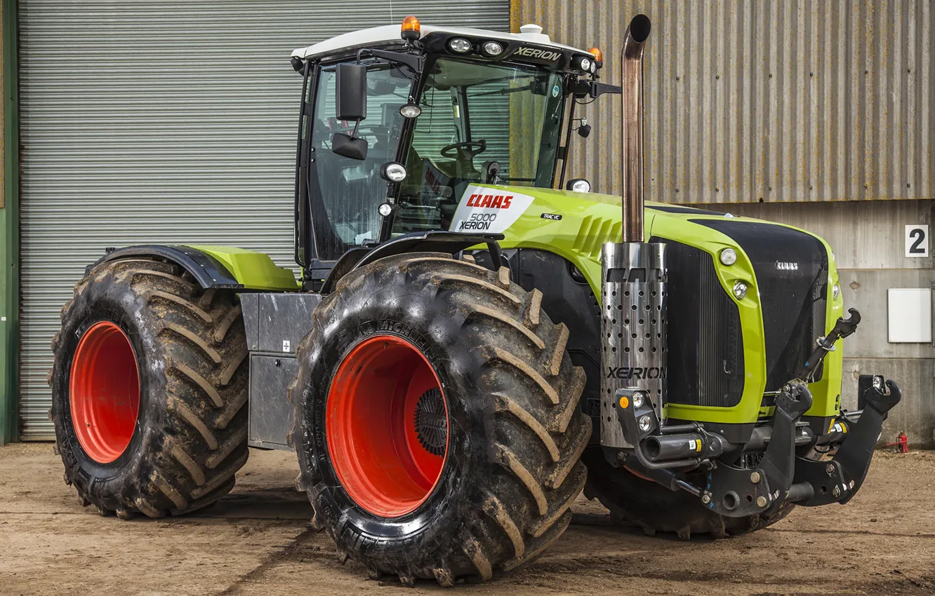Photo wallpaper wallpaper, 5000, tractor, Claas, farming, xerion