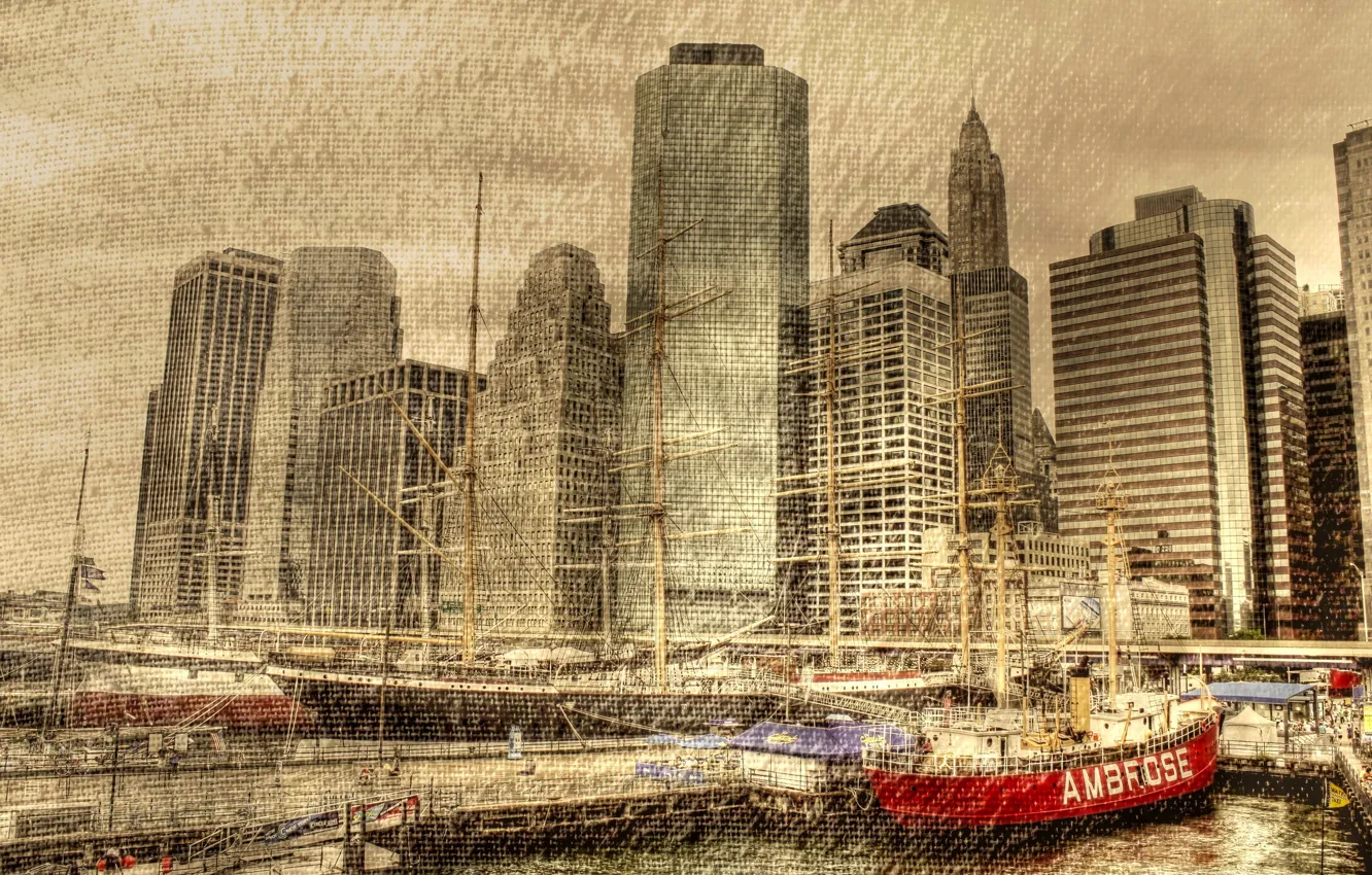 Photo wallpaper style, background, New York, Manhattan