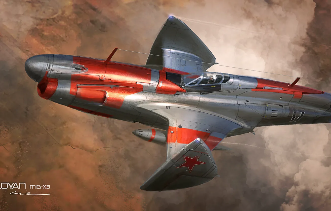 Photo wallpaper fighter, Mikoyan, x plane, Mig-x3