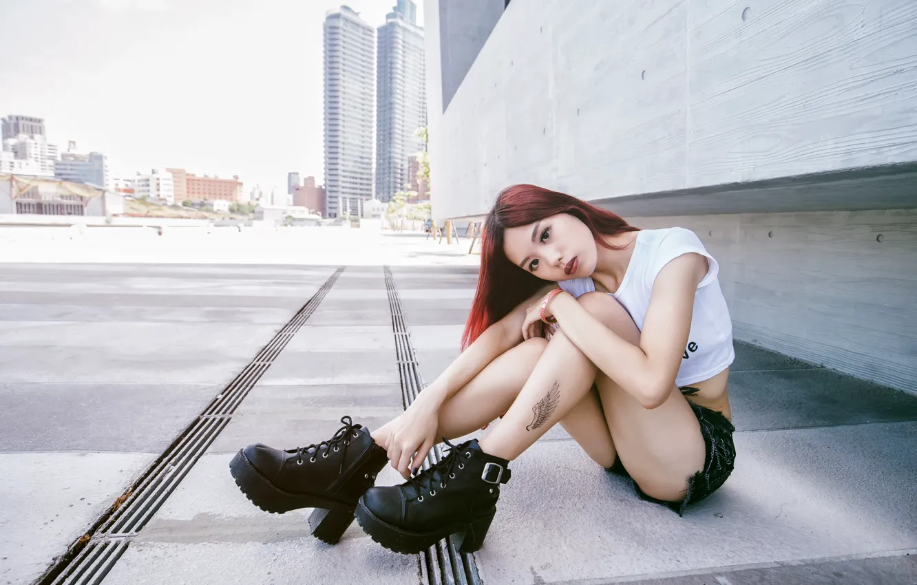 Photo wallpaper look, style, legs, Oriental girl