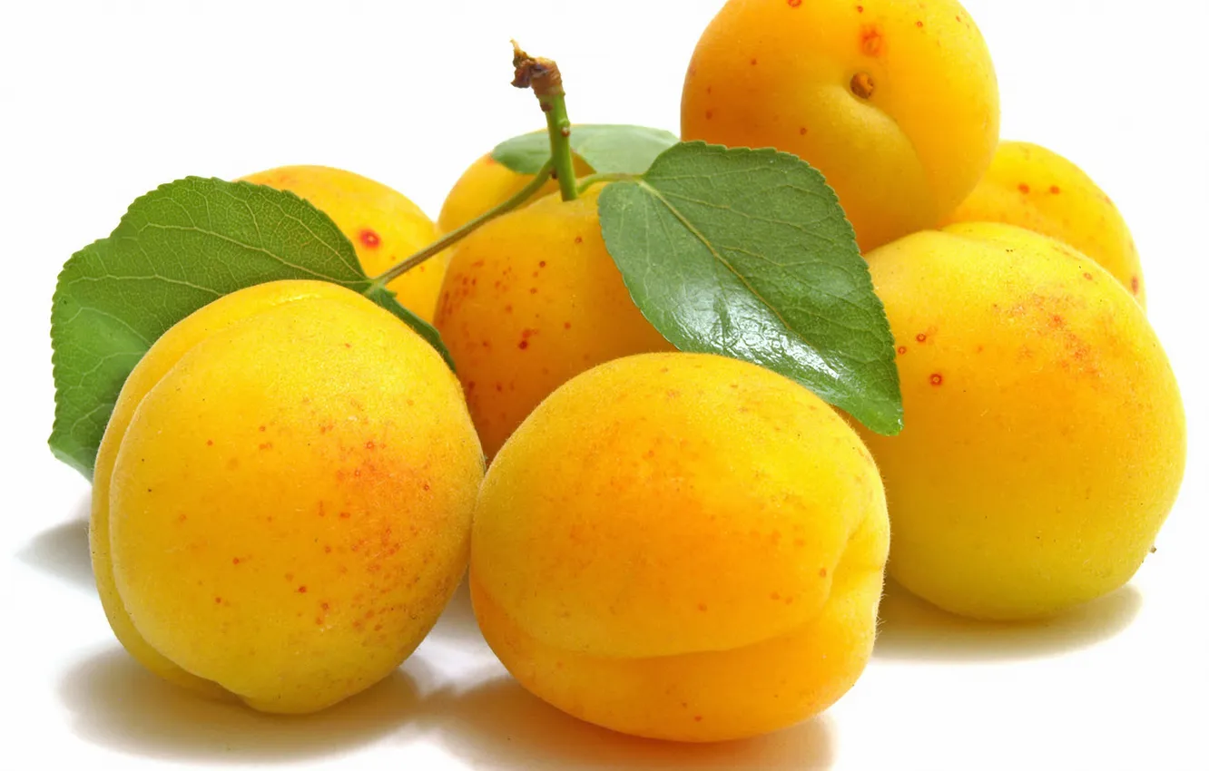 Photo wallpaper yellow, fruit, apricots