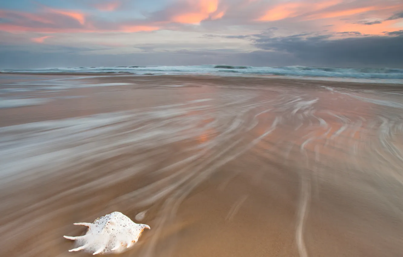 Photo wallpaper sea, wave, beach, sink
