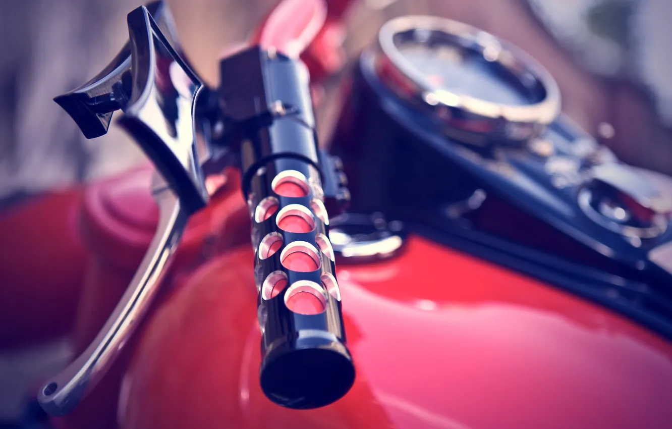 Photo wallpaper devices, mirror, the wheel, handle, motorcycle, Tank, levers