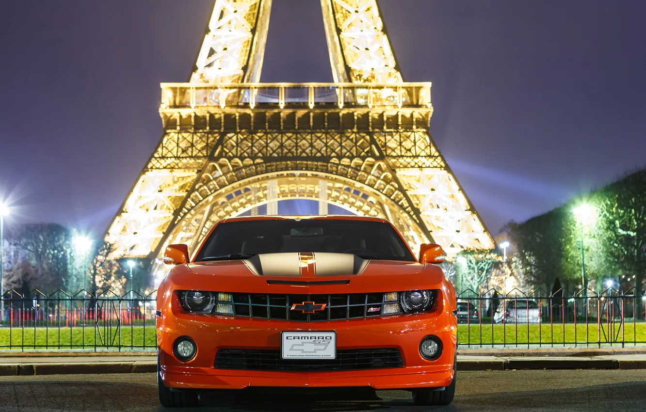 Photo wallpaper Chevrolet, Camaro, Orange, 2012, Inferno