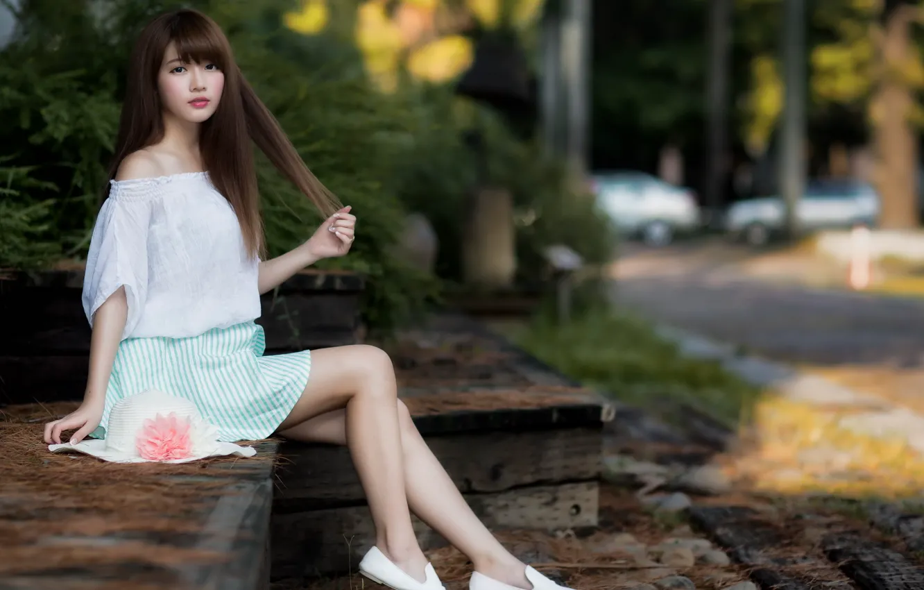 Photo wallpaper girl, style, Asian