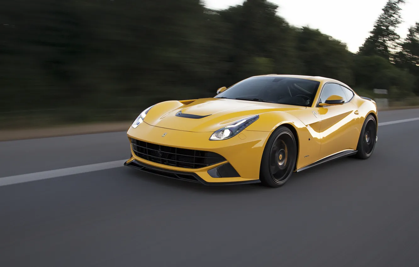 Photo wallpaper Road, Speed, Machine, Ferrari, Car, Speed, Berlinetta, F12