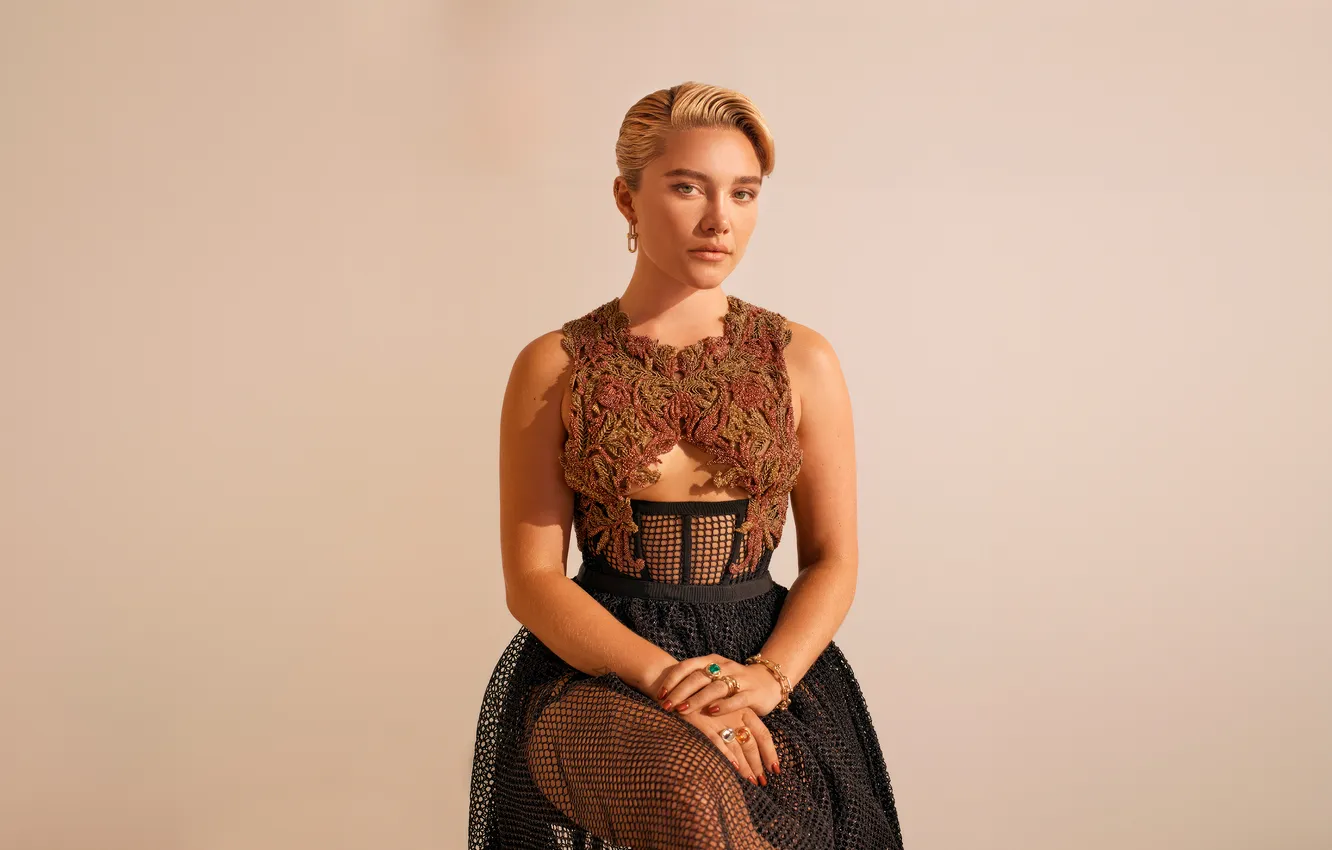 Photo wallpaper Photoshoot, Harper's Bazaar, Florence Pugh