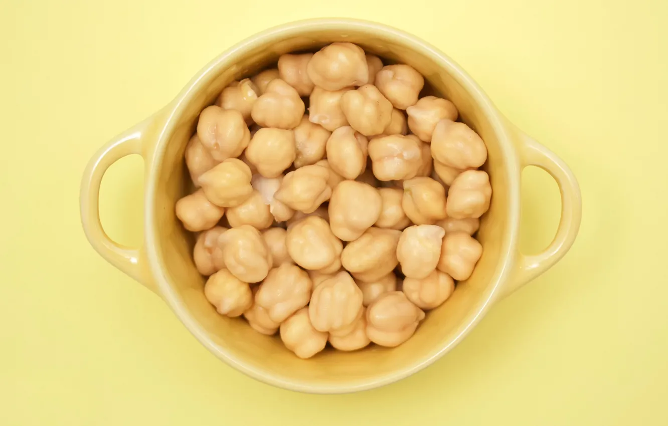 Photo wallpaper Cup, chickpeas, Yellow cubed