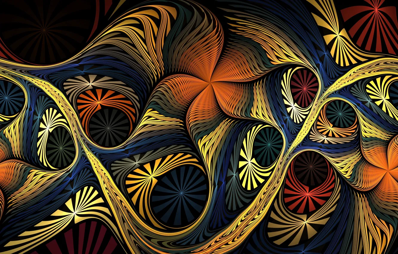 Photo wallpaper abstraction, pattern, fractal, ornament, abstract background