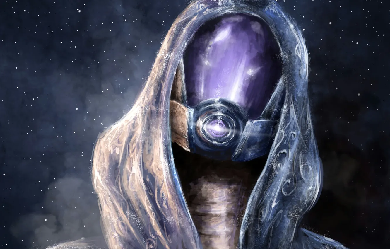 Photo wallpaper art, mass effect, art, Tali, tali zora, Zora