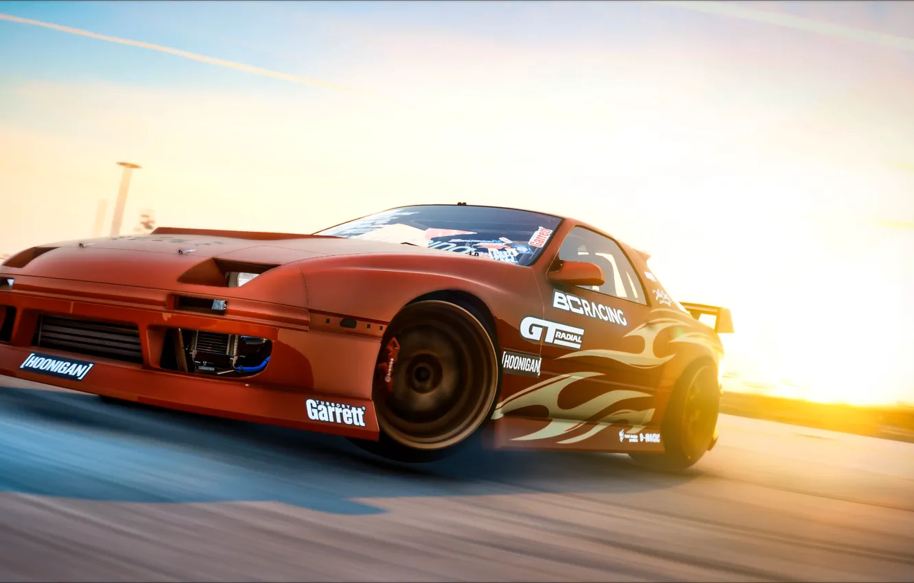 Photo wallpaper sunset, tuning, drift, drift, tuning, Grand Theft Auto, GTA V, gta 5