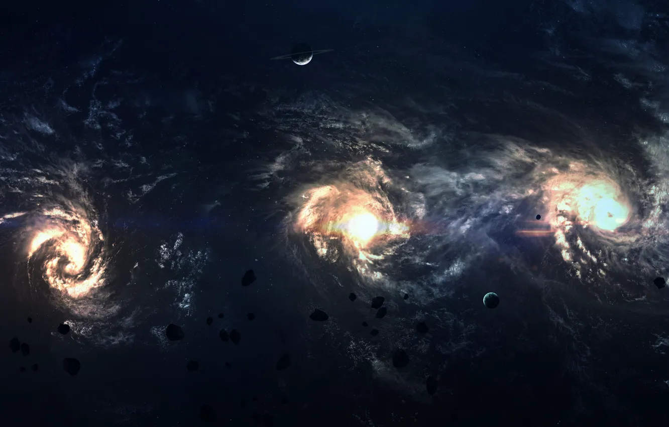 Photo wallpaper space, space, galaxy