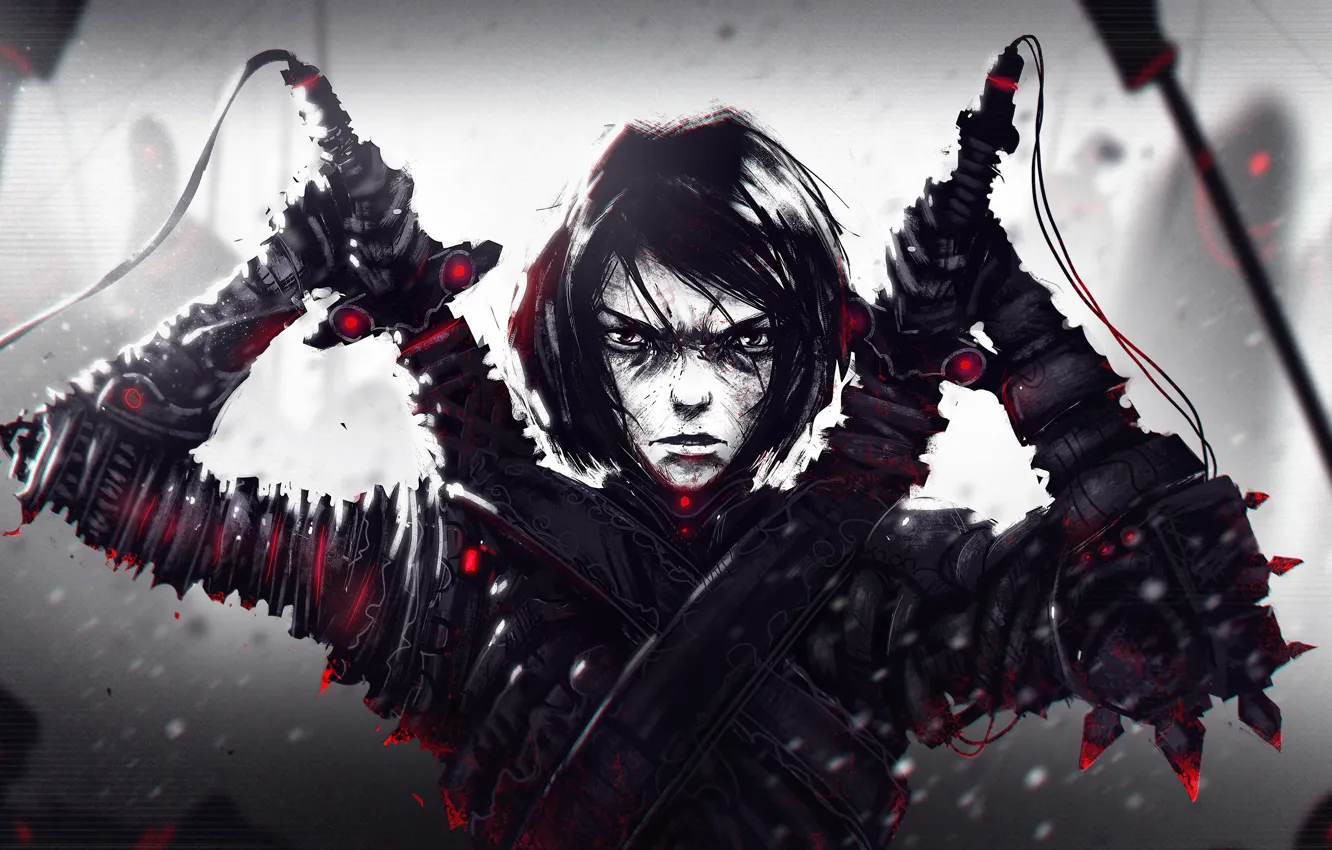 Photo wallpaper face, sword, warrior, art, costume, guy, swordsman