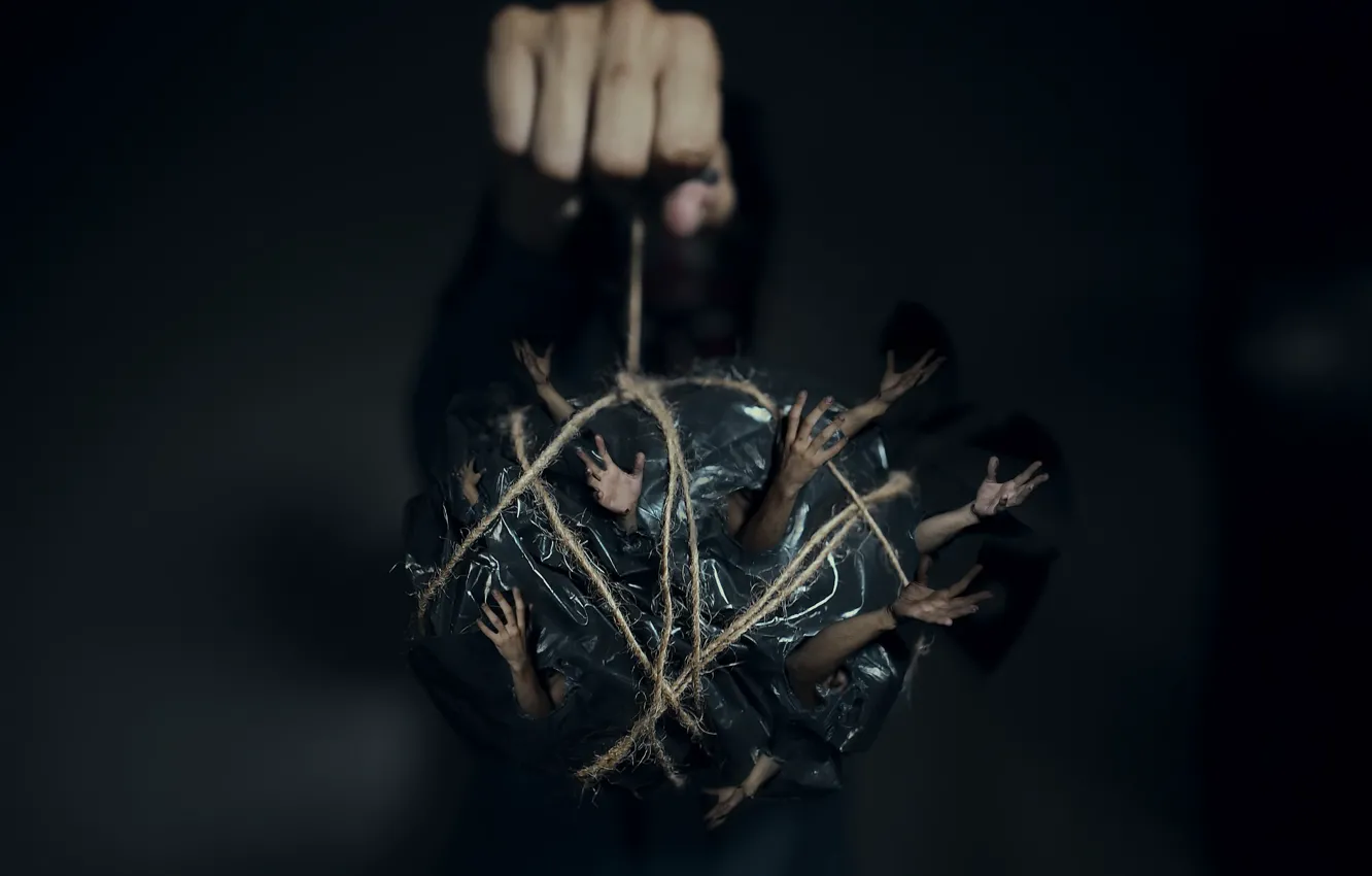 Photo wallpaper background, hand, hands, rope