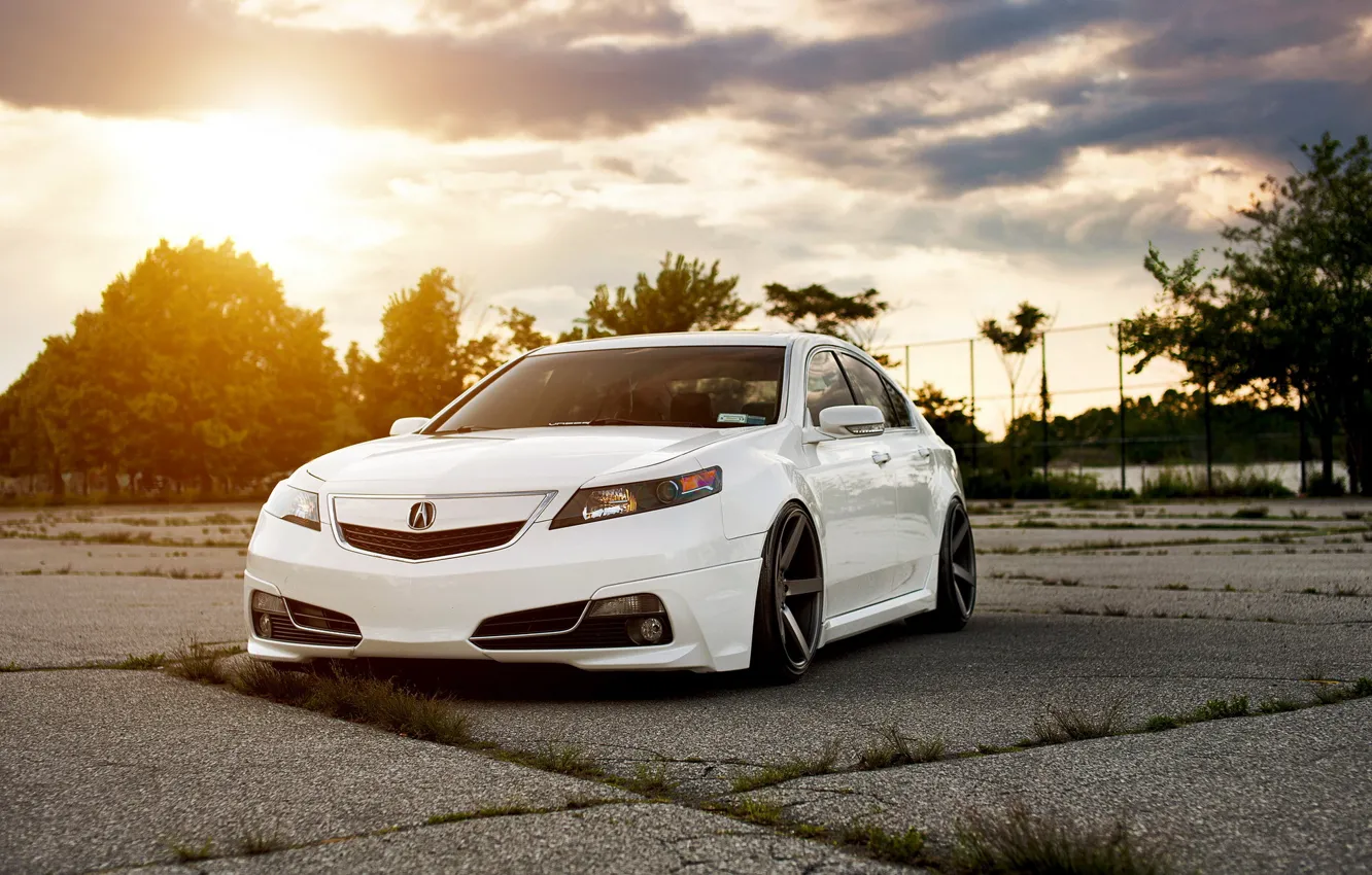 Photo wallpaper tuning, white, sedan, Acura, acura tsx