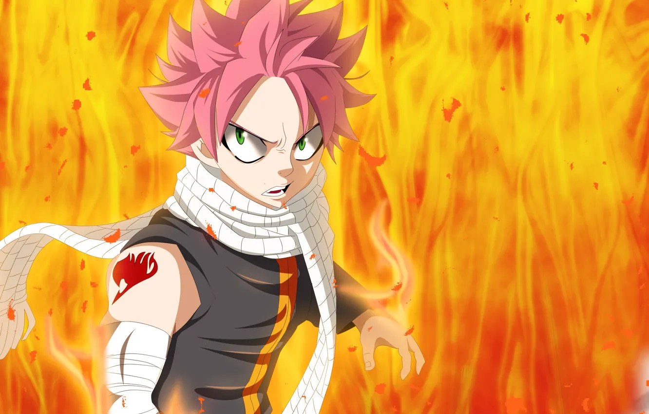 Photo wallpaper Natsu, art, anime, Fairy tail, fairy tail