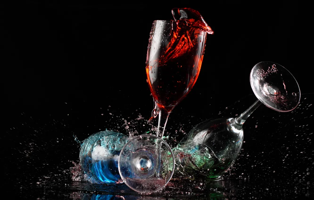 Photo wallpaper macro, background, glass