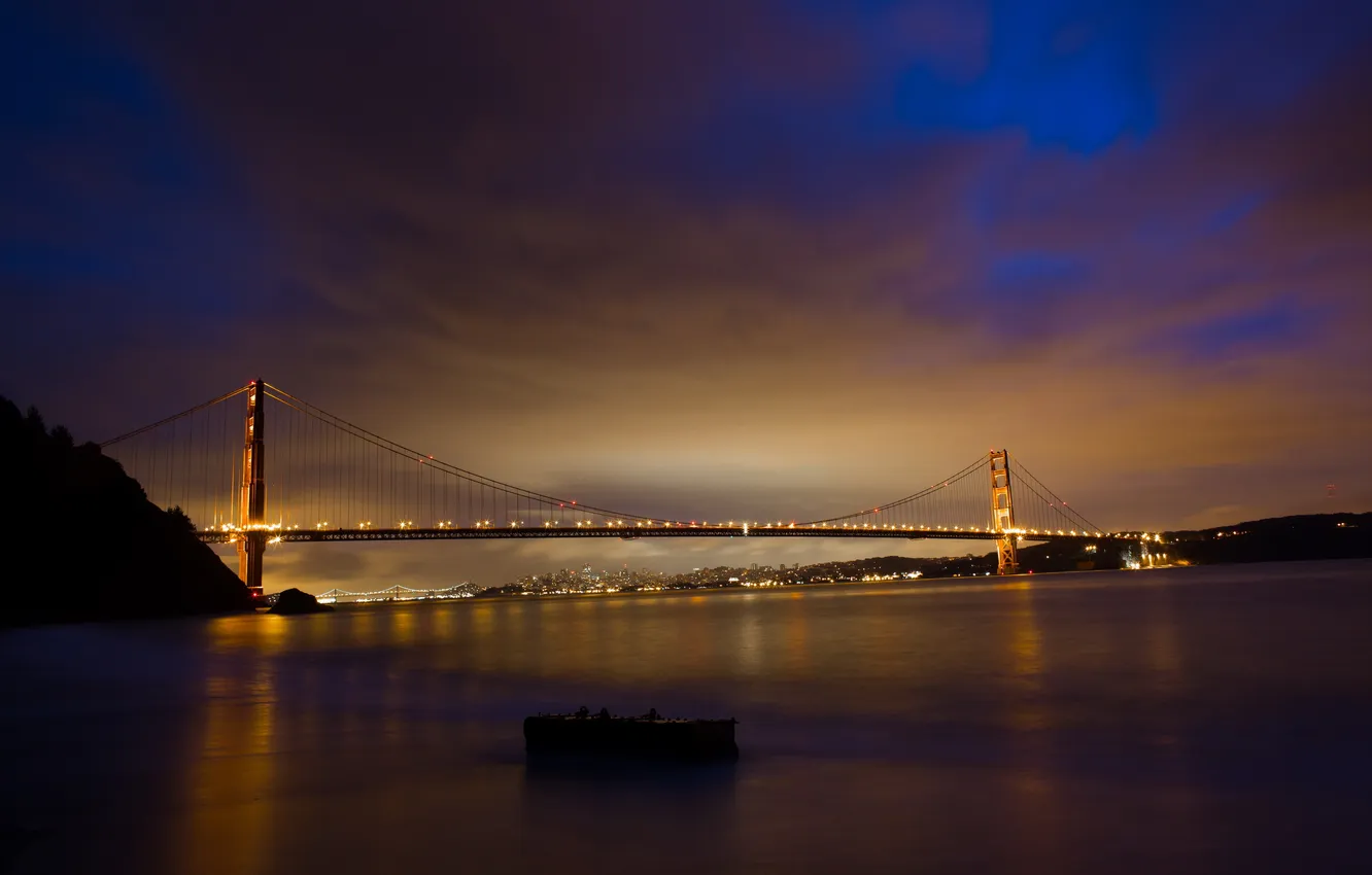 Photo wallpaper Golden Gate Bridge, United States, California, San Francisco, Sausalito